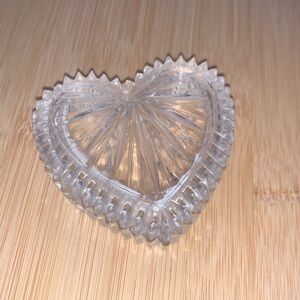 Vintage Heart Crystal Trinket Box
